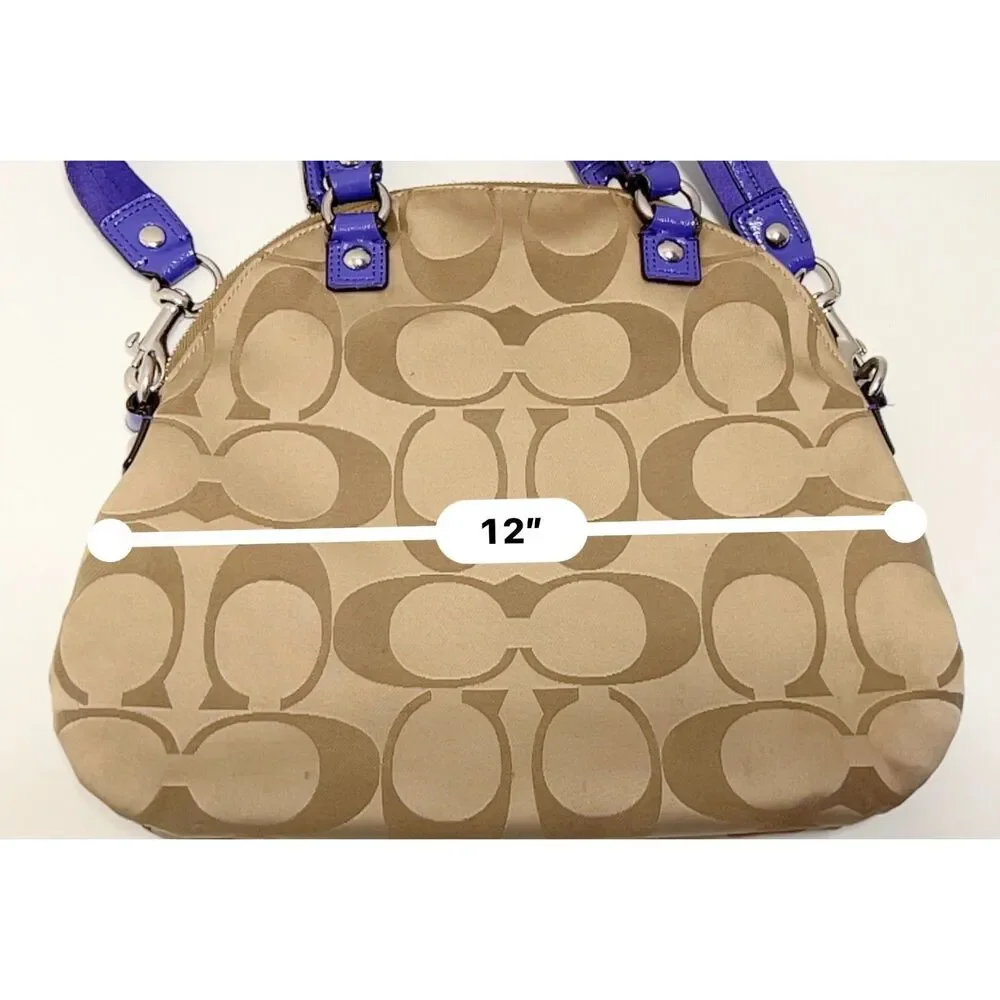 Vintage 2012 Coach Daisy Signature Khaki Convertible Satchel K1260-F21713